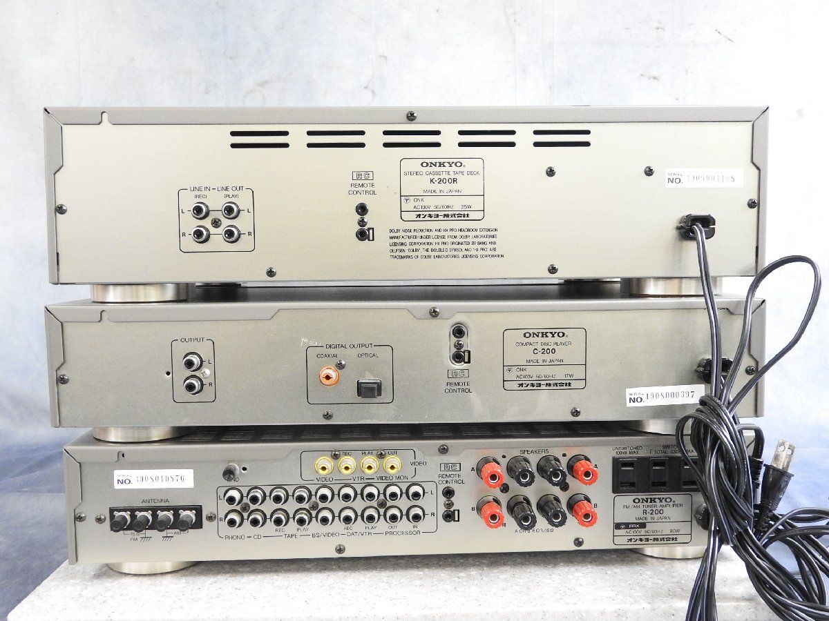 ☆ ONKYO オンキョー K-200R/C-200/R-200 システムコンポ ☆ジャンク