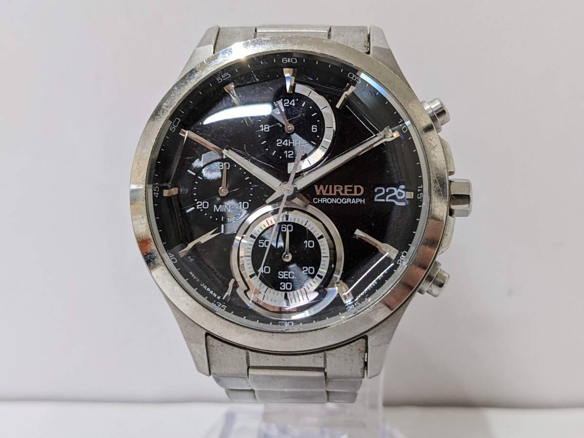 13330】 1円スタート SEIKO セイコー ワイアード WIRED クロノグラフ 