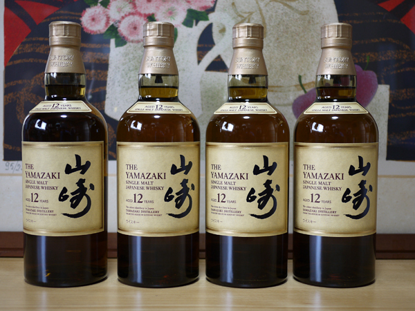 サントリー山崎12年700ml【4本セット】（新品・未開栓・箱無し）