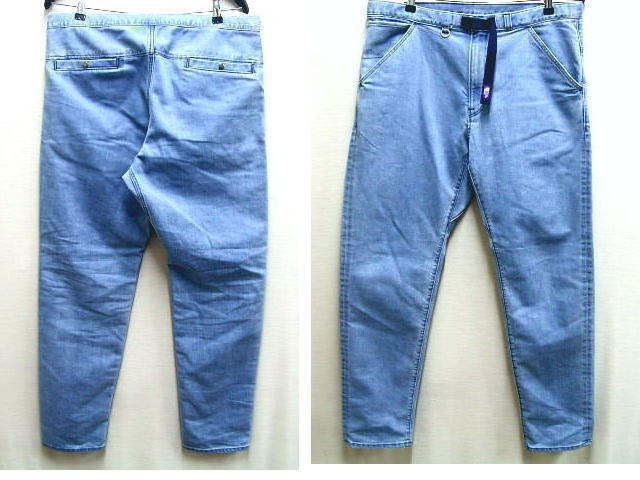 即決[W36]THE NORTH FACE PURPLE LABEL NT5050N WEBBING BELT DENIM PANTS スリム ストレッチ デニム パンツ パープルレーベル■1725
