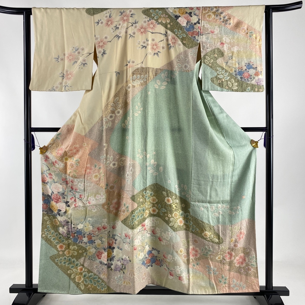 訪問着 美品 秀品 163cm 61.5cm 正絹 【】 訪問着 正絹 秀品 身丈