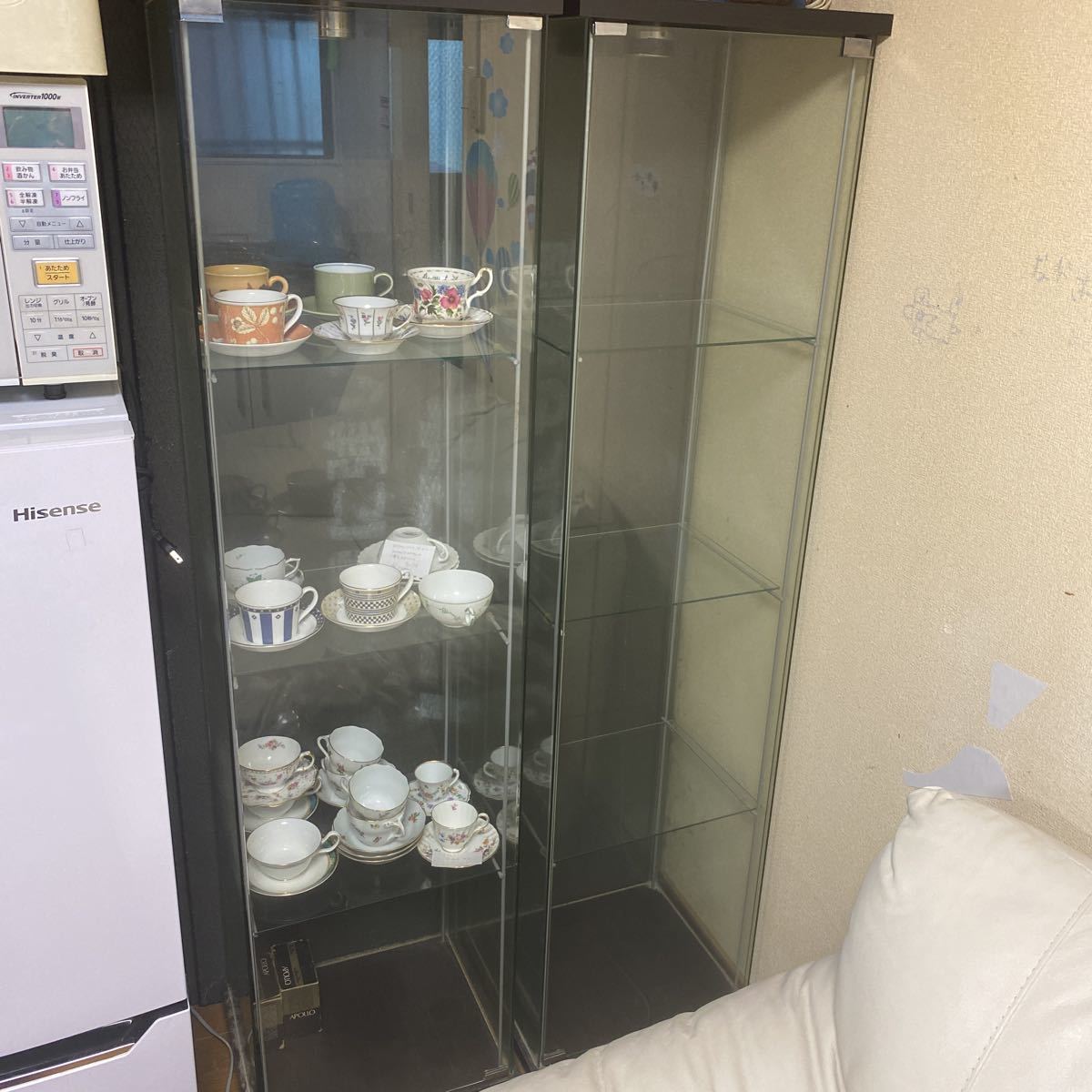 ガラスケース 2段両扉 ショーケース 収納 生活グッズラボ : ボックス 
