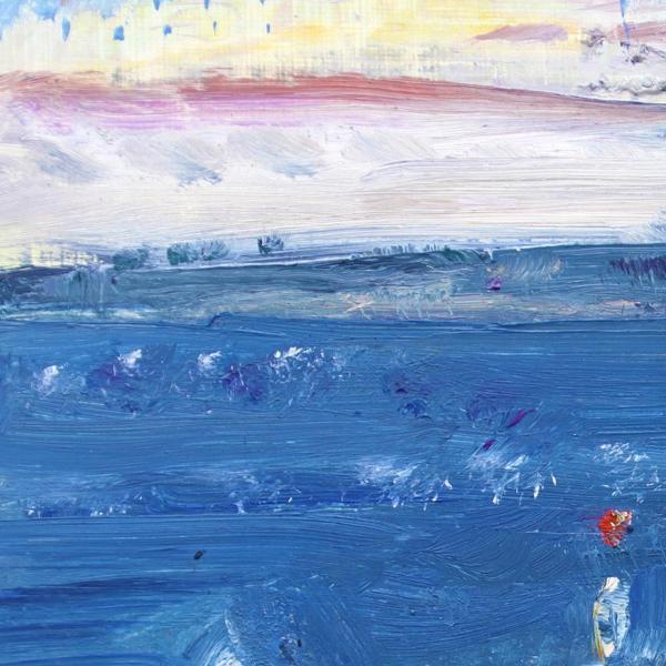 真作】【WISH】山下充「Cannes(カンヌ)」油彩 12号 大作 ◇1981年個展 