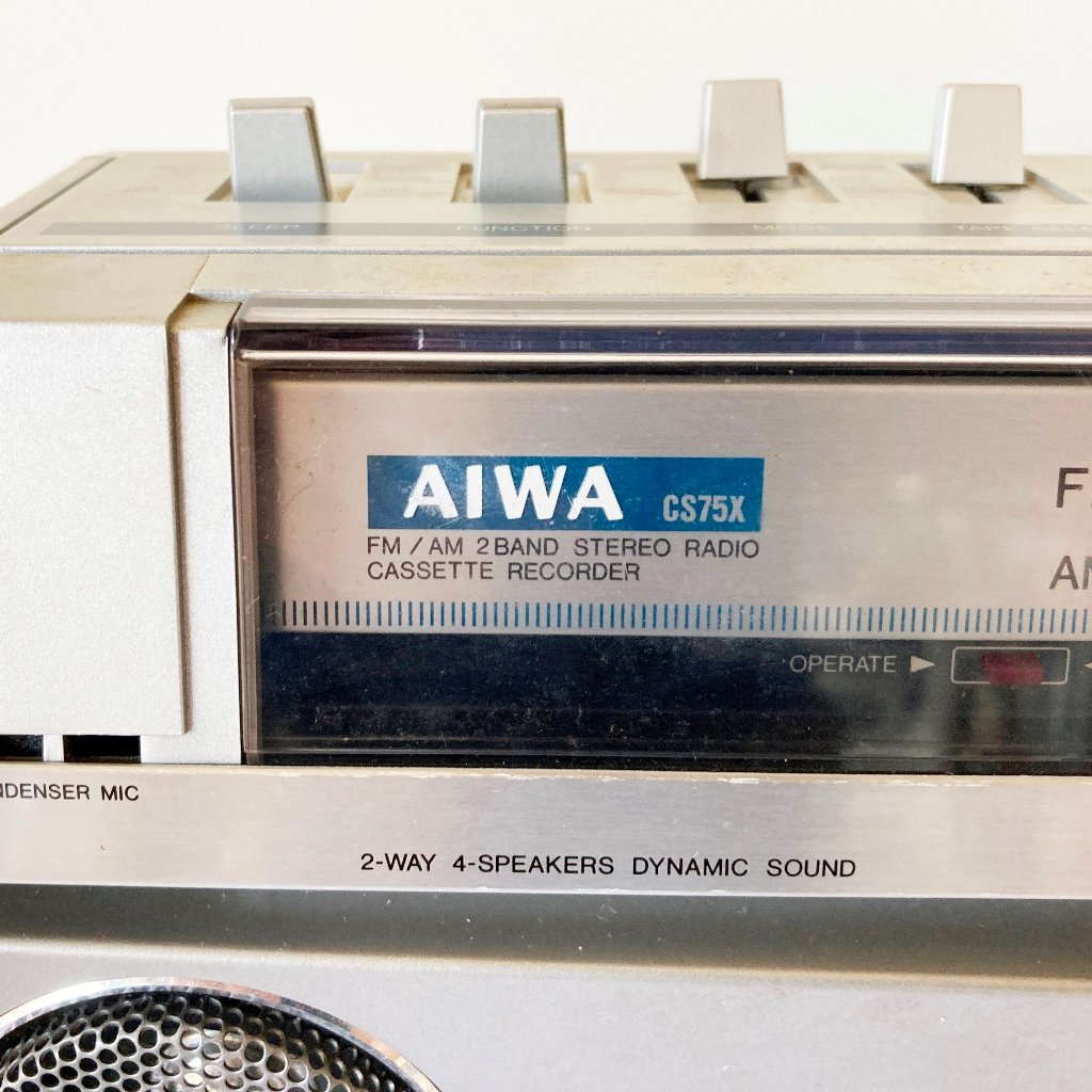 ラジオ カセットレコーダーAIWA アイワ CS-75X ステレオ FM⁄AM 2バンド