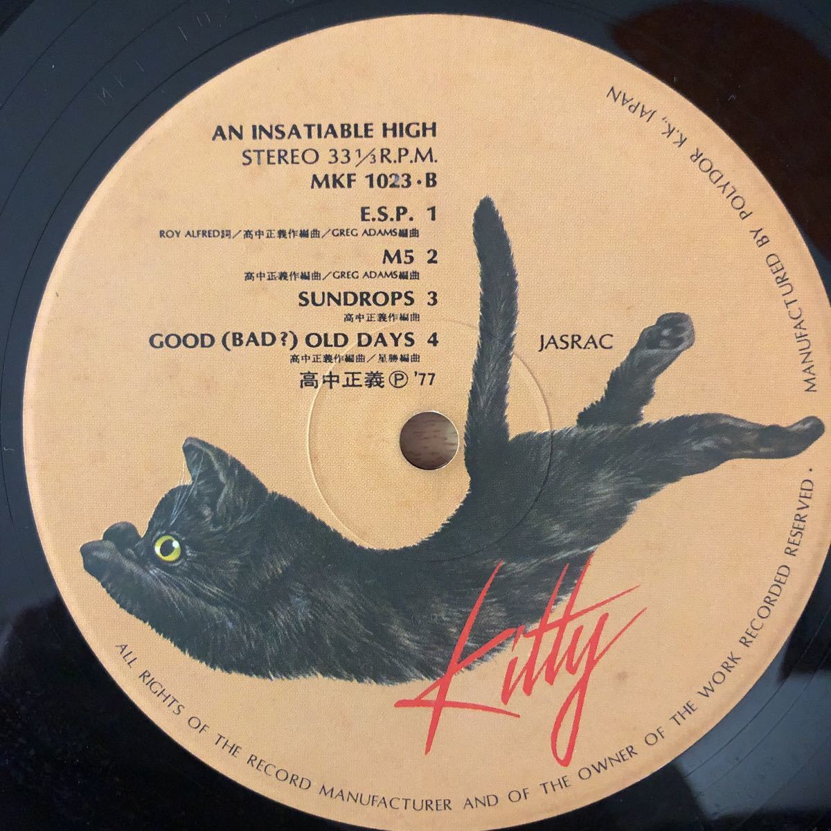 Insatiable 高中正義 An High ⁄ - INSATIABLE LP AN UPJY-9435