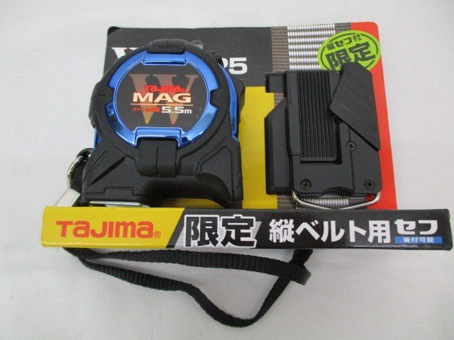 限定 縦ベルト用セフ タジマ TJMデザイン セフG3ゴールドダブルマグ25 CWM3S2555CP18 5.5m メジャー スケール ブルー 未使用品