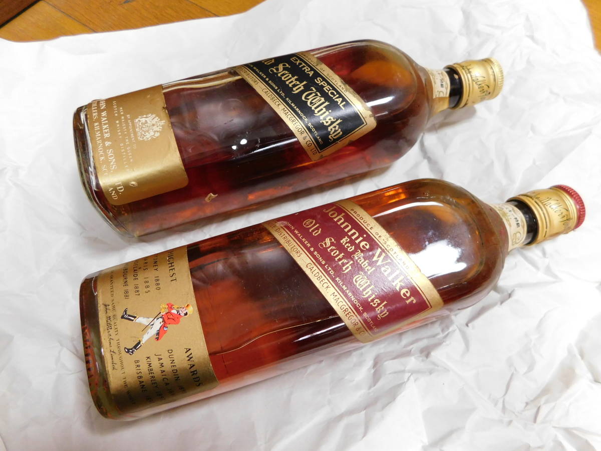 ジョニーウォーカー赤ラベル、黒ラベル 古酒 ジョニ赤 ジョニ黒
