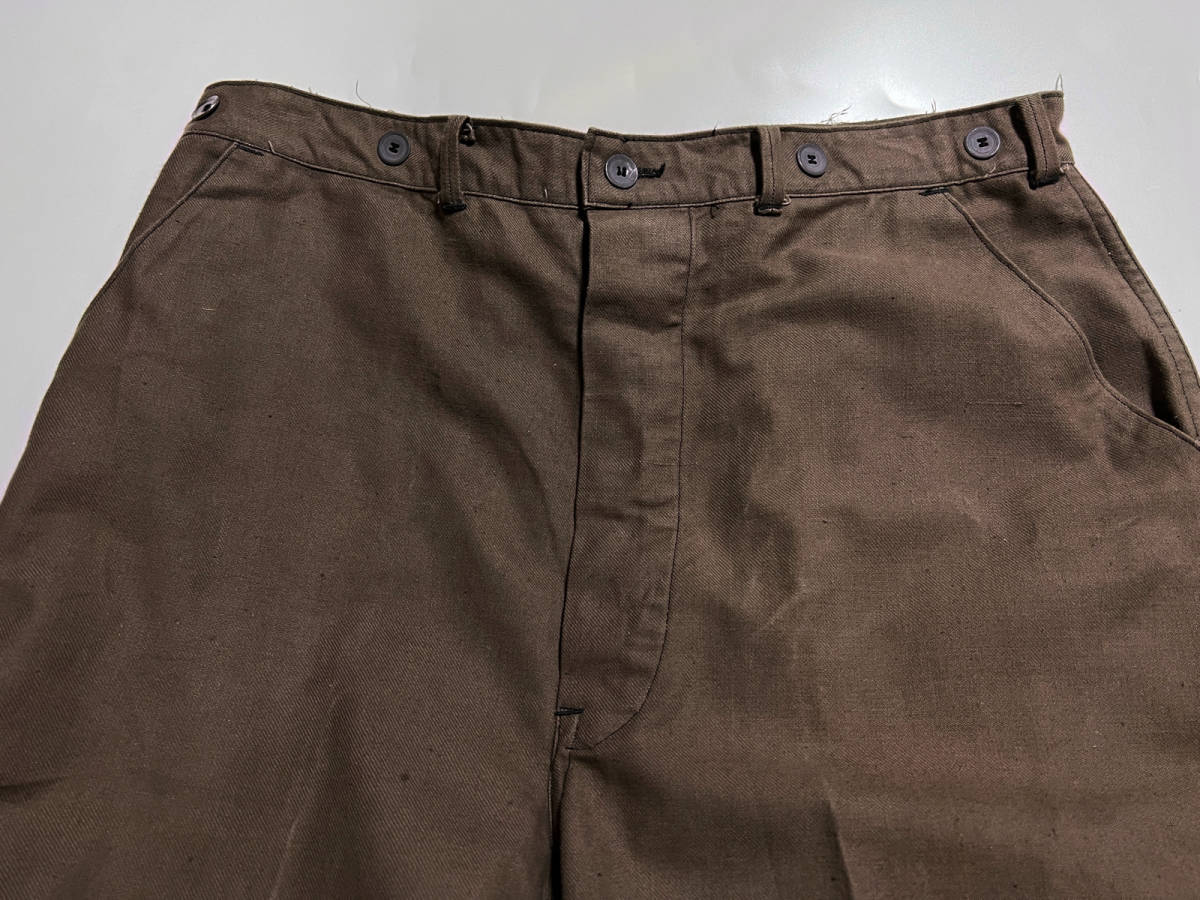 40s ヴィンテージ スウェーデン軍 シンチバック ミリタリー パンツ 
