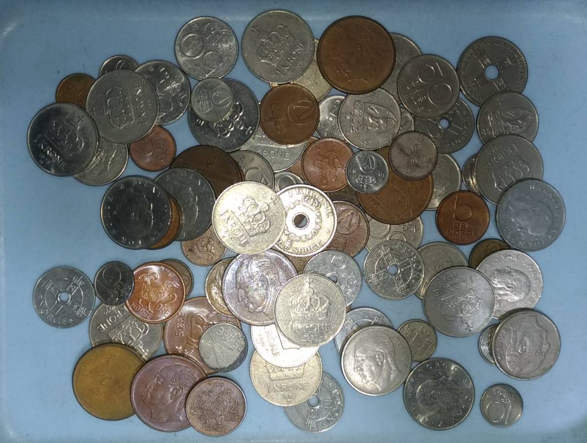 デンマーク ハートマーク入りコイン 2クローネ 1992年 4枚 卓抜