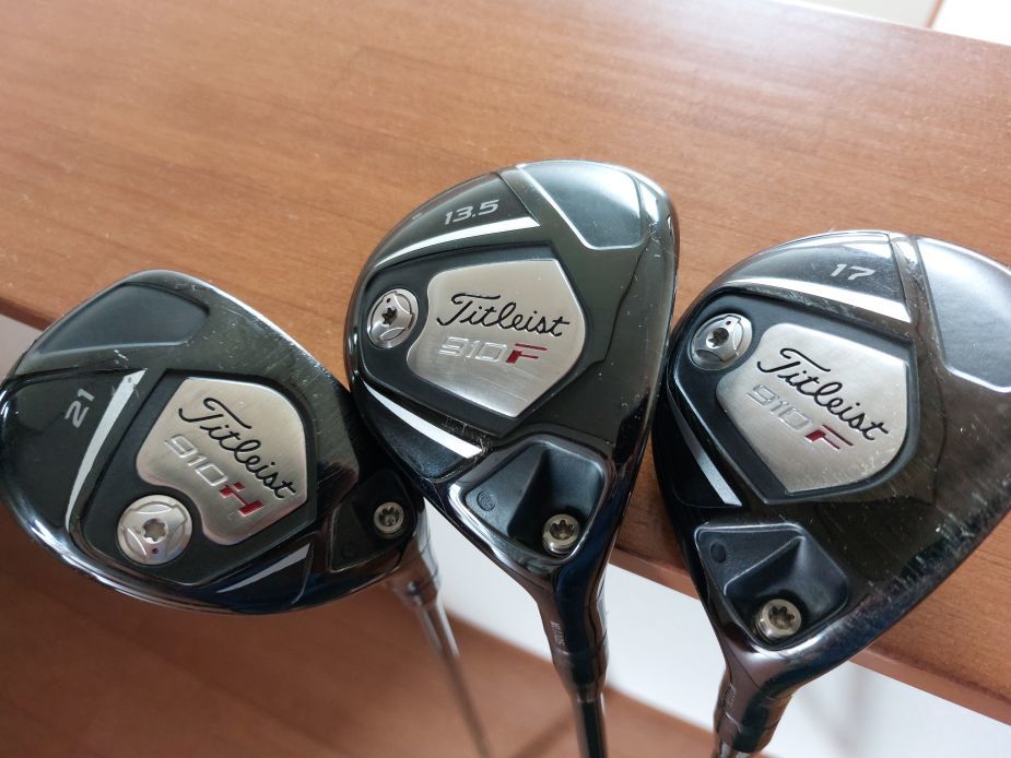 中古】タイトリスト 910F(13.5°、17°），910H（21°） 3本セット