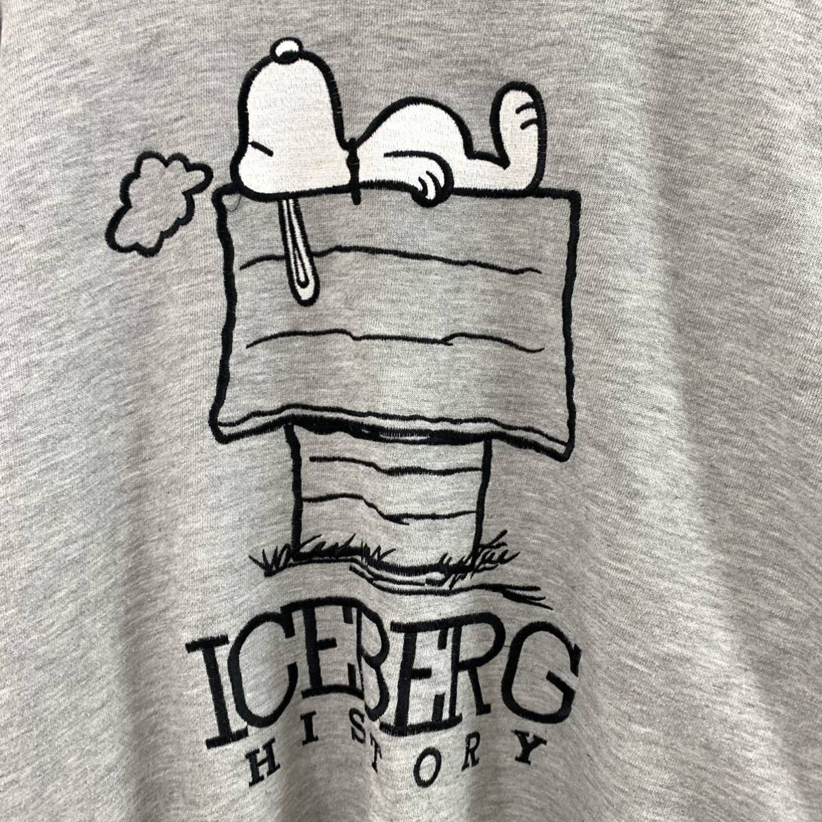 ICEBERG × PEANUTS イタリア製 スウェットトレーナー 刺繍ロゴ 長袖 