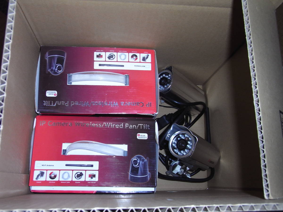 IP WIRELESS WIRED CAMERA apexis 二種類計4台 詳しい内容は不明です。開封未使用格安ジャンク出品 IP Camera Apexis back garden Price