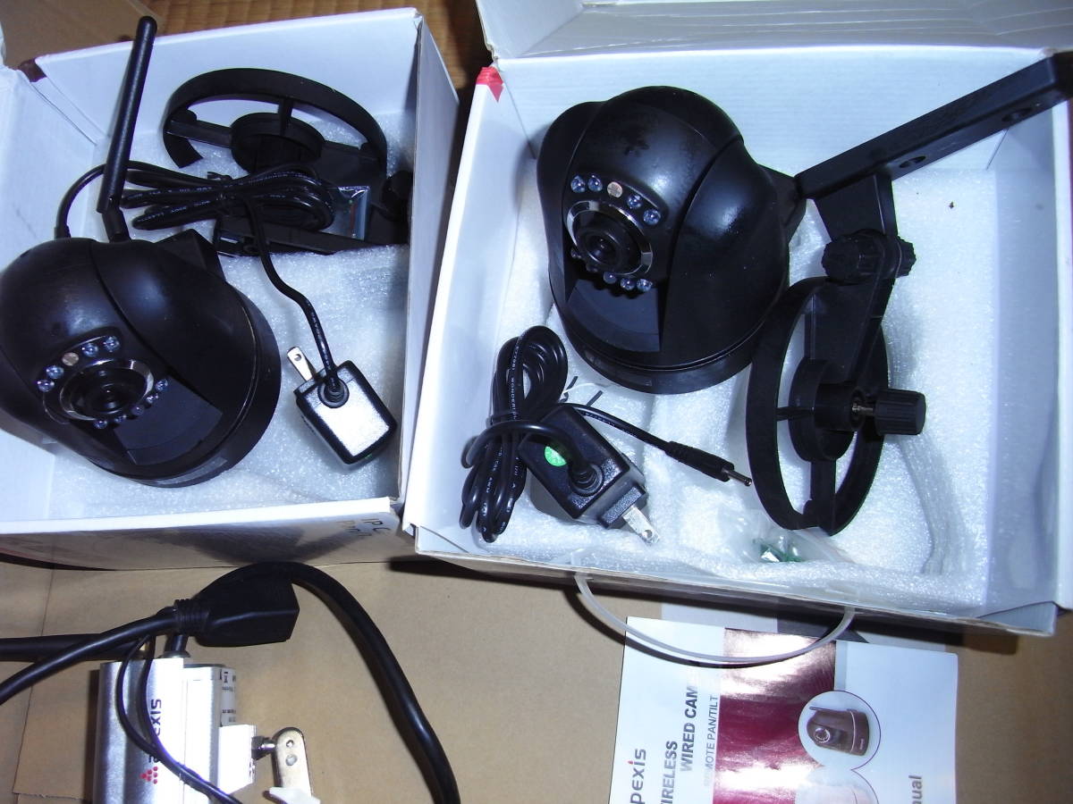 IP WIRELESS WIRED CAMERA apexis 二種類計4台 詳しい内容は不明です。開封未使用格安ジャンク出品 IP Camera Apexis back garden Price