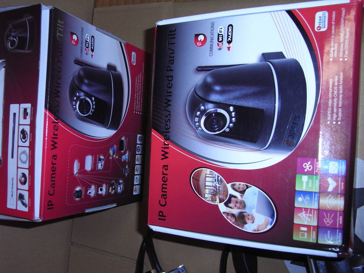 IP WIRELESS WIRED CAMERA apexis 二種類計4台 詳しい内容は不明です。開封未使用格安ジャンク出品 IP Camera Apexis back garden Price