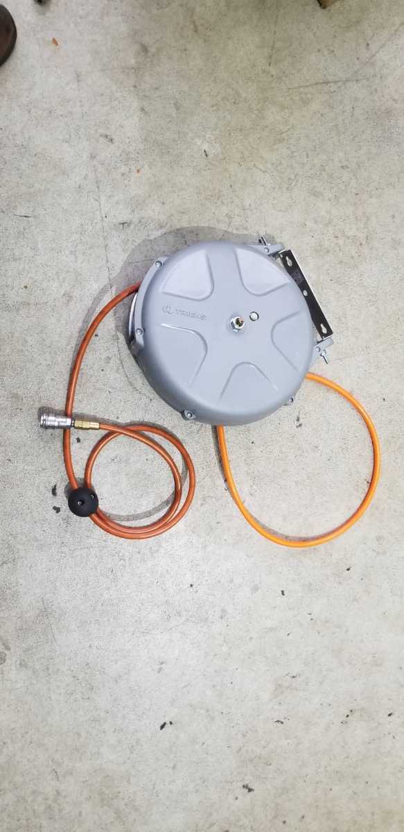 ③エアホースリール 三協リール 自動車整備 工場 ガレージ　倉庫整理品　SHS-210A　吊り下げ式 三協リール TRIENS エアホースリールS-SeriesSHR-35Zコードリールハンディ Twinkle2 ツインクル2 エアホースリールコード