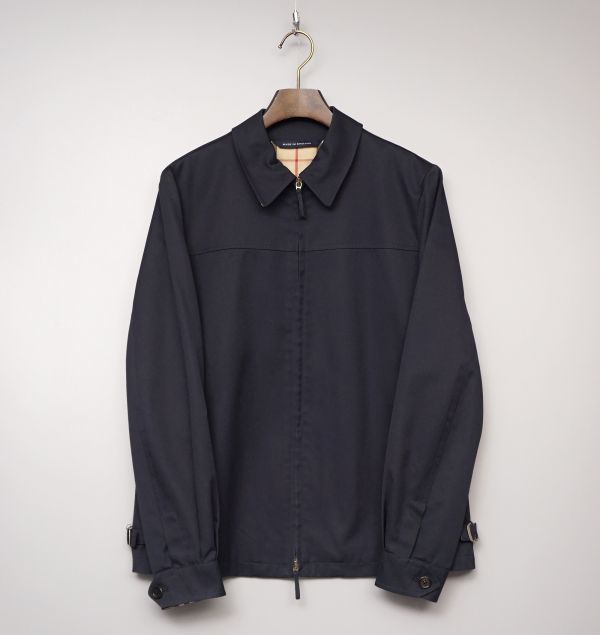  GL1060 イングランド製 バーバリー BURBERRY LONDON メンズ/裏:チェック柄/ダブルジップ/ジャケット/ブルゾン/スイングトップ ネイビー系(ジャンパー、ブルゾン)｜売買されたオークション情報、yah 男性用
