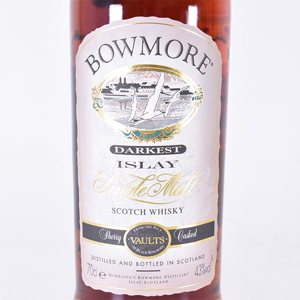 古酒☆ボウモア ダーケスト シェリーカスク ☆カモメラベル 750ml 43 