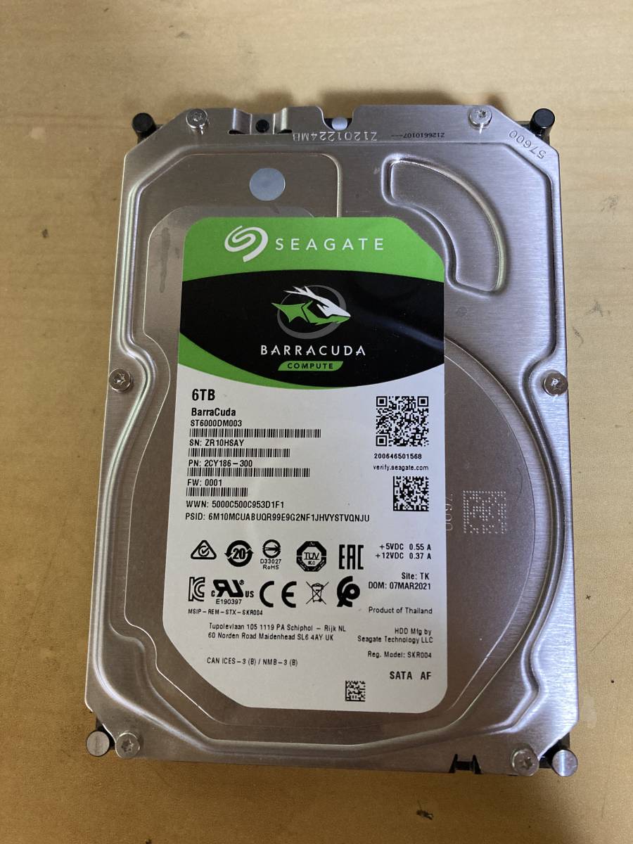 Seagate 6TB ST6000DM003 Hard BarraCuda SATA Barracuda 256MB Cache