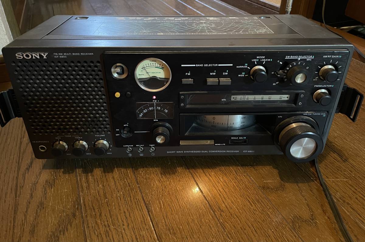 中古 SONY ラジオ ICF-6700 現状渡し 家電、AV、カメラ オーディオ機器