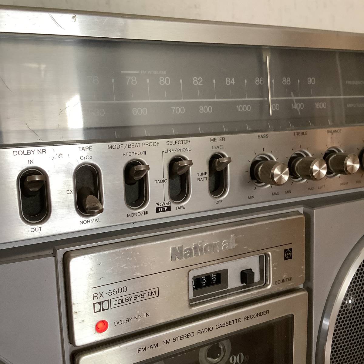 ☆昭和古典 ラジカセ National ナショナル RX-5500 正常動作品 