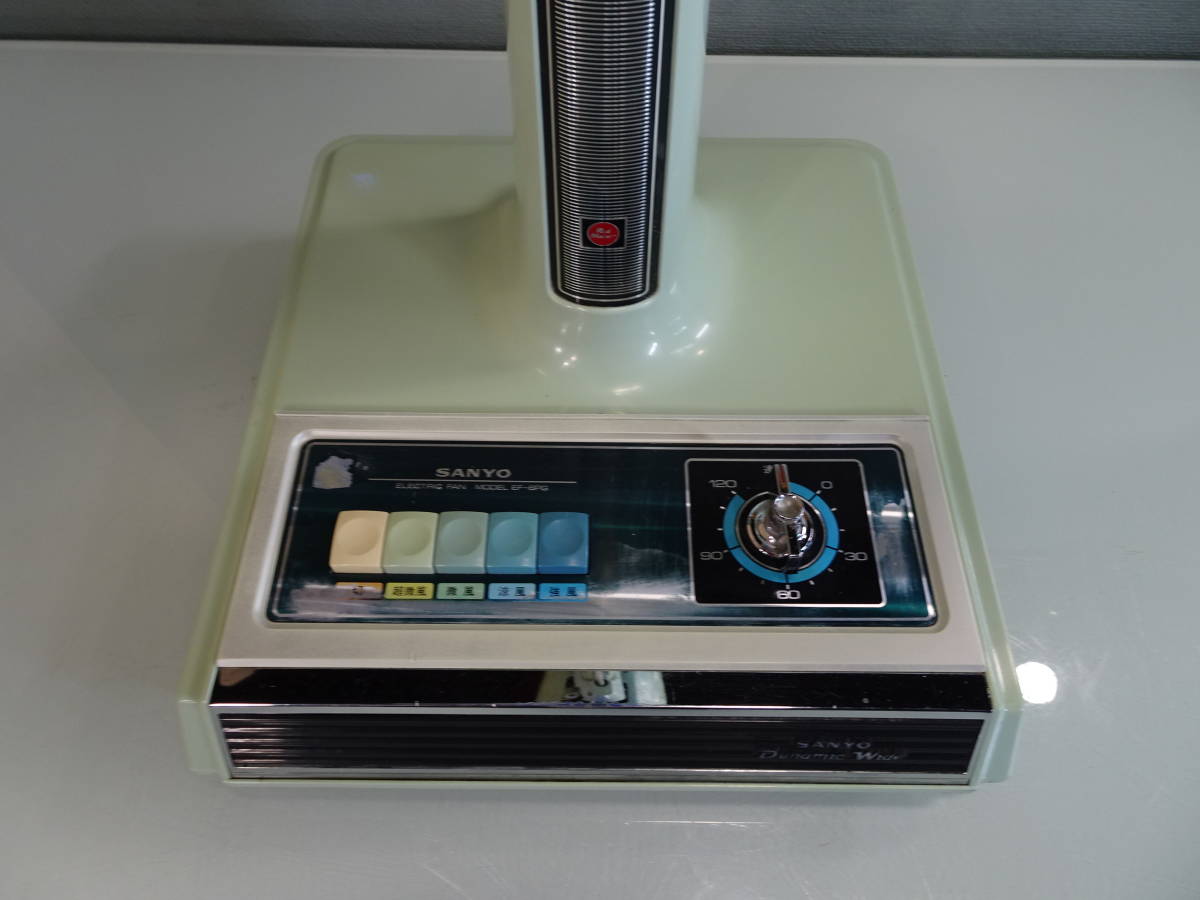 サンヨー/SANYO 扇風機 EF-6PG 青羽根 羽幅30cm 3枚羽根 昭和