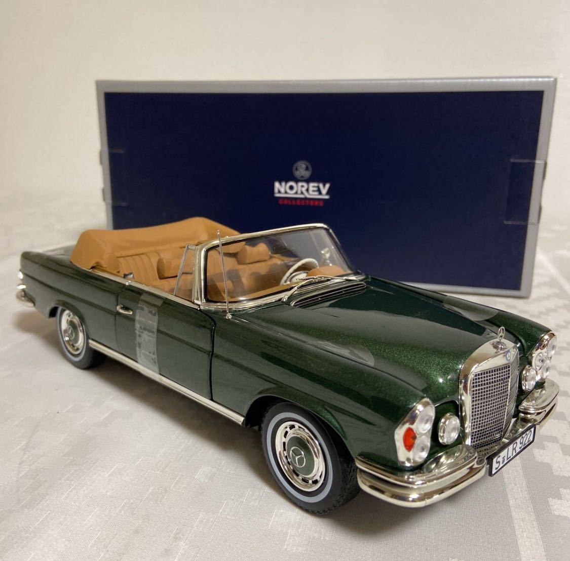 ノレブ　1/18 ◯ メルセデス・ベンツ　280SE グリーンメタリック ☆ノレブ／NOREV ： 1/18 メルセデス ベンツ 280 SE カブリオレ 1969