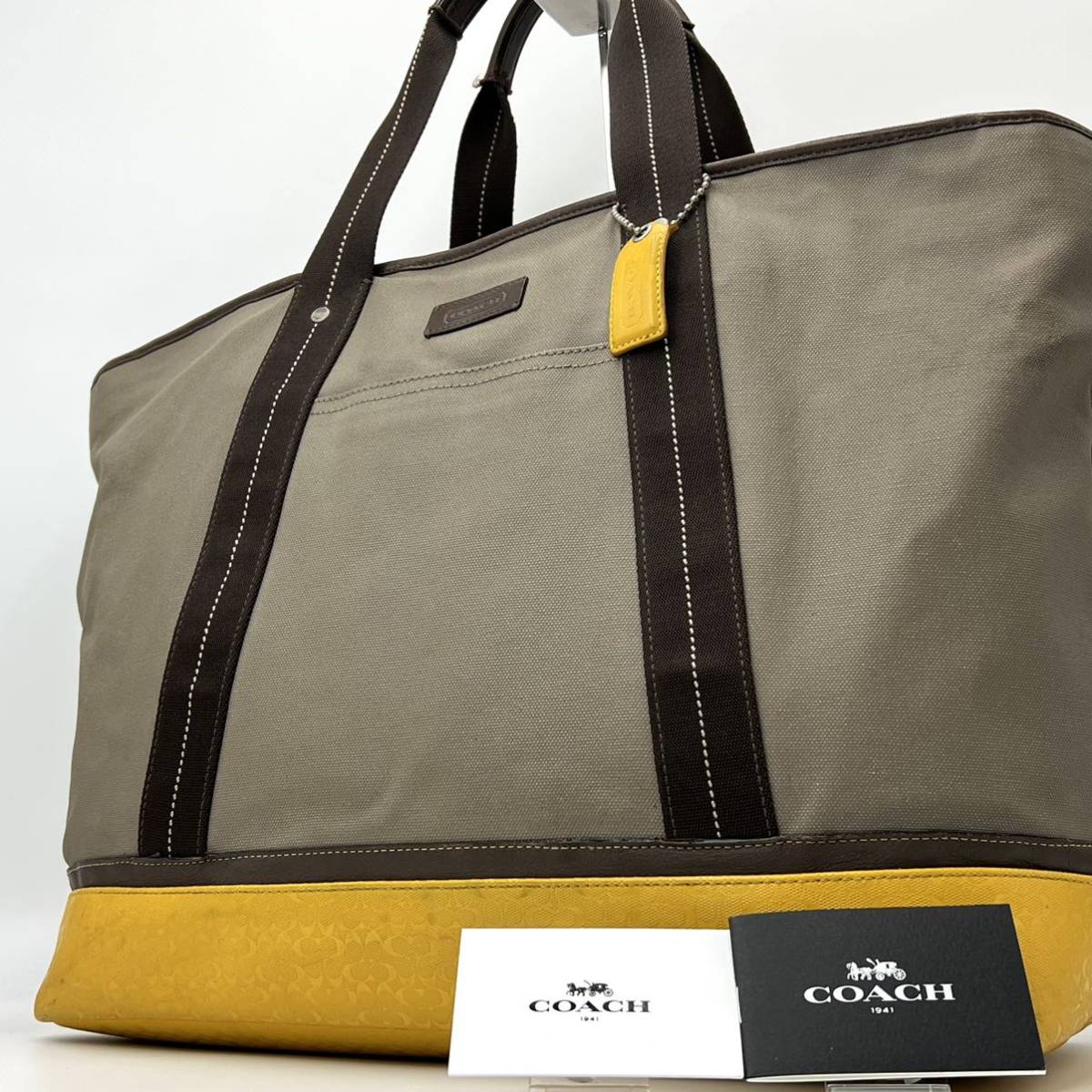 1円【極美品】 定価7万 コーチ COACH トートバッグ ビジネス 