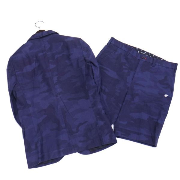 LOVELESS ラブレス 春夏 スカル刺繍★ 迷彩 7分袖 ジャケット & ショート パンツ セットアップ スーツ Sz.S/76　メンズ　G2T02095_6#M