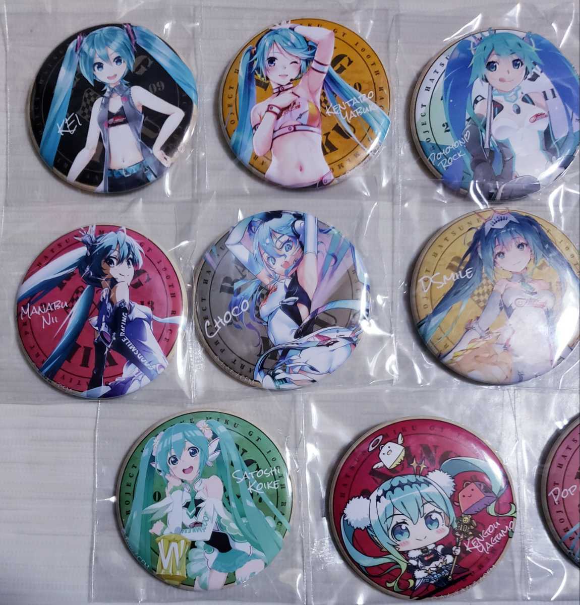 初音ミク GT参戦100戦記念 オムニバスアート トレーディング缶バッジ　11種類セット　未開封品　グッドスマイルカンパニー　ボーカロイド