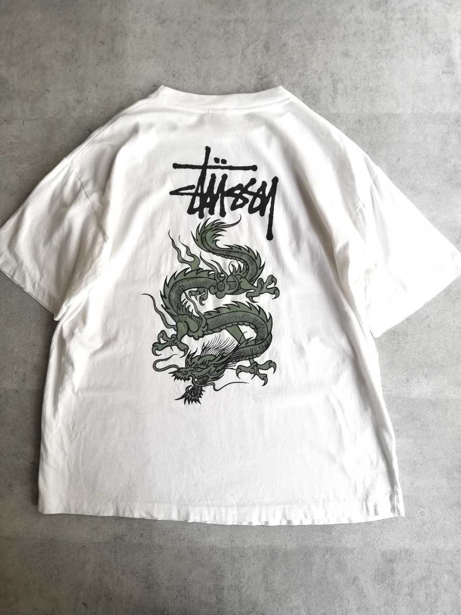 ステューシー 激レア!! 美品 OLD STUSSY ドラゴンプリント Tシャツ M
