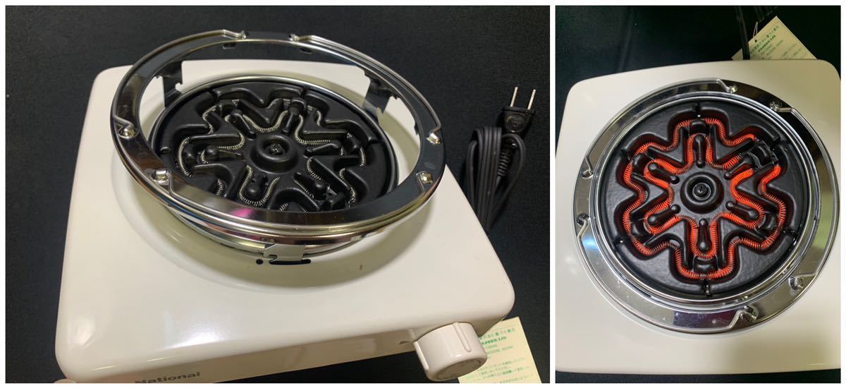 Nationalナショナル電気コンロNK-C6040昭和レトロ希少 ナショナル 電気
