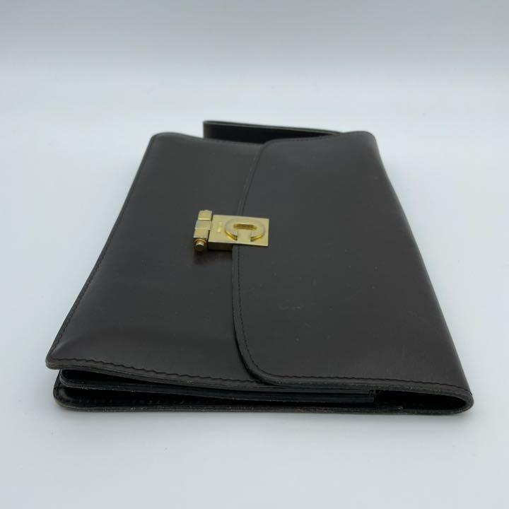 CELINE レザー 金金具 クラッチバッグ セカンドバッグ セリーヌ 本物あ