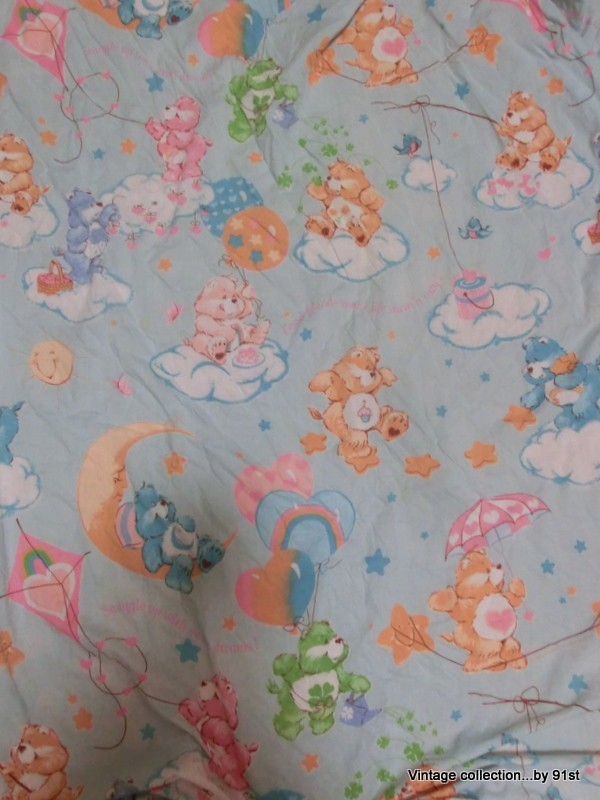 なつかしのケアベア#アメリカ☆ ビンテージ ケアベア 水色 フラット