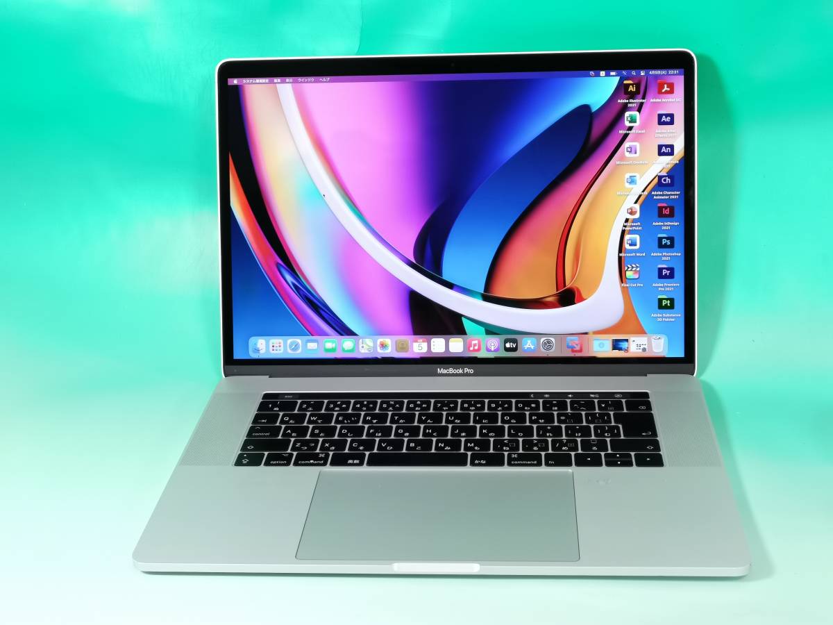 2017年モデル15.4型Retina液晶 MacBookPro 15 Touch Bar i7-7700HQ 16GB SSD256GB Big Sur MacBookPro 15インチ Touch Bar搭載モデル[2017年/SSD 256GB/メモリ