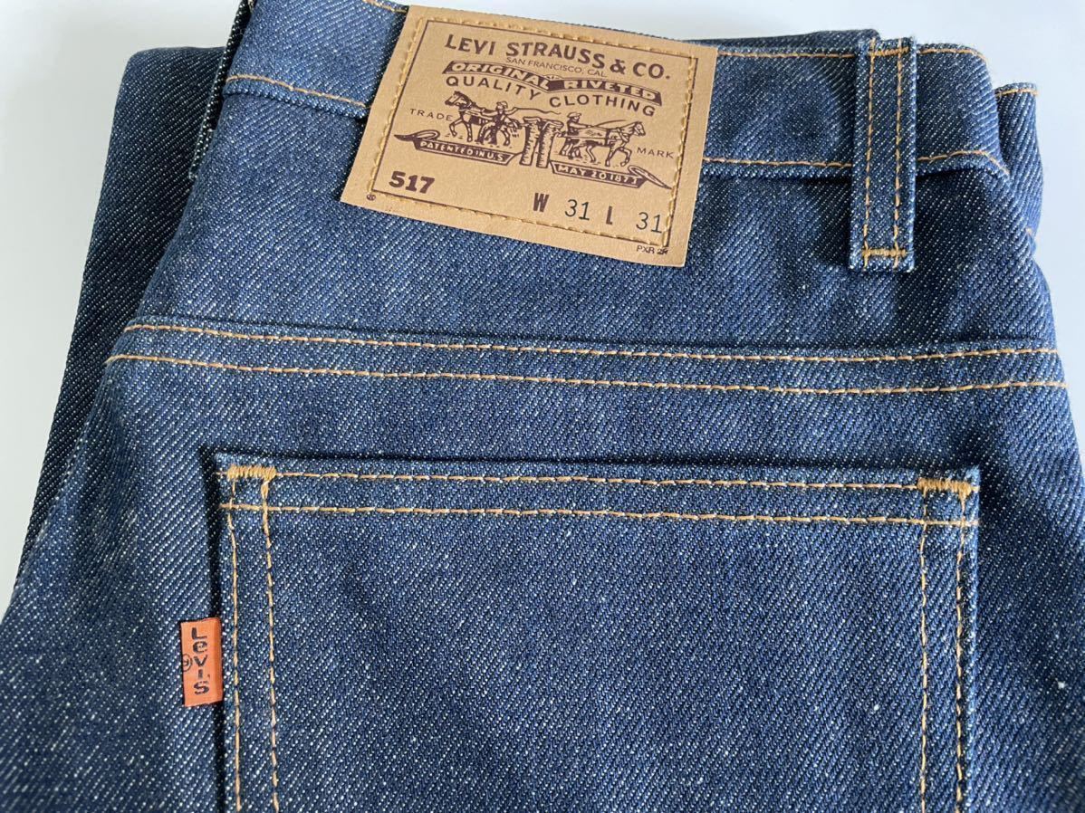 ほぼデッド!! 希少!! 90s USA製 Levi's リーバイス 517 インディゴ デニムパンツ w 31 オリジナル ヴィンテージ リジッド MADE IN USA #02 90s USA製 リーバイス 1年の成果90年代のリーバイスをデッドストックから1年間穿き続けたら想像以上にカッコよくなったwwリーバイス505&frasl;USA製&frasl;ハルキのデニム日記 Black デッドストックの通販