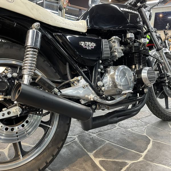 KZ750 ショート管 ブラック マフラー カワサキ Z750T ツイン Z750