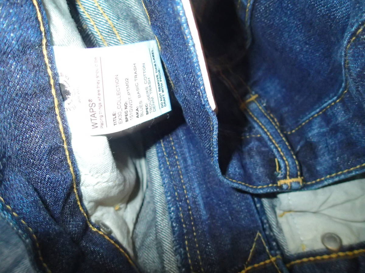 新品未使用 15SS wtaps BLUES.B.TRASH TROUSERS COTTON DENIM TRASH 