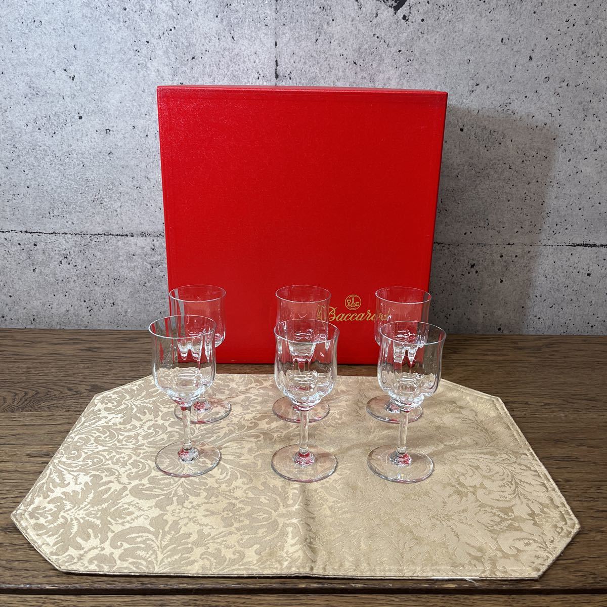 バカラ クリスタルガラス ワイングラス 6客セット 箱付き Baccarat