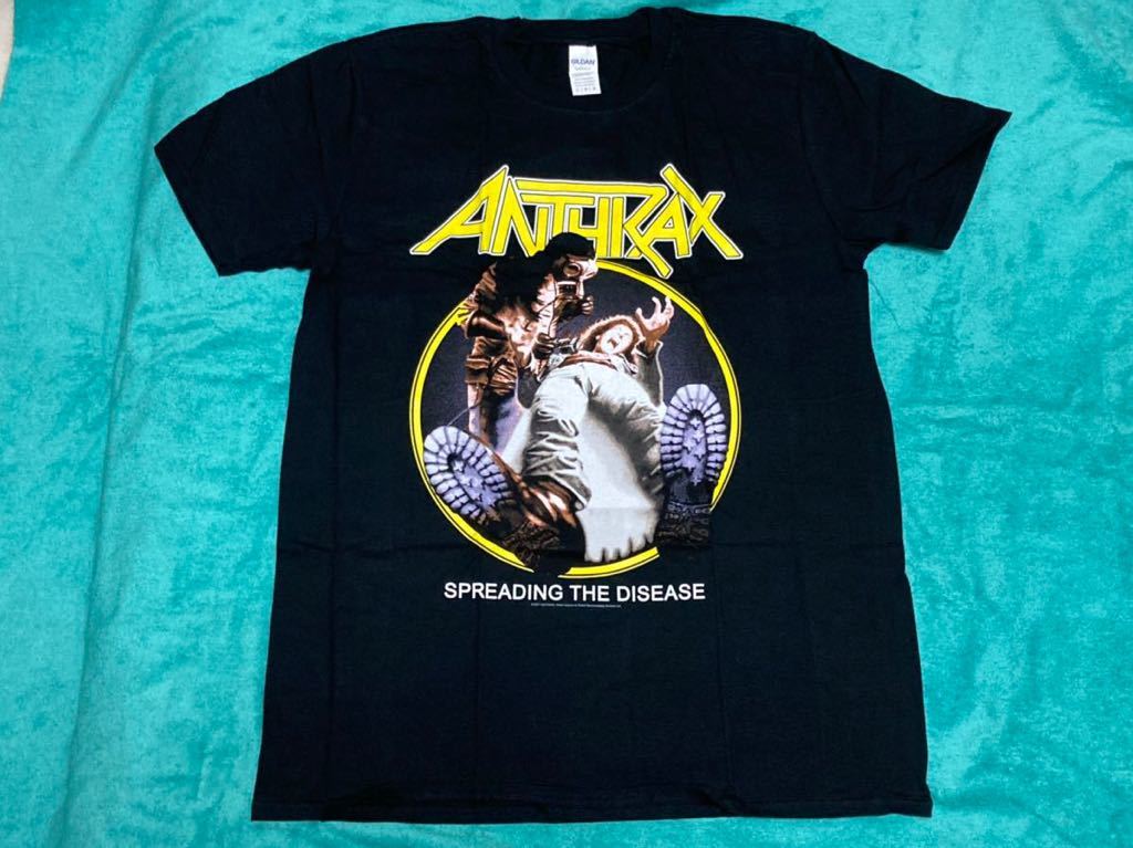 100%新品，正規品 ANTHRAX アンスラックス Tシャツ L バンドT ロックT Spreading the Disease Among the Living State of Euphoria Metallica(Tシャツ)｜売買されたオークション情報、yahooの商品情報をアーカイブ公開 - オークファン Tシャツ