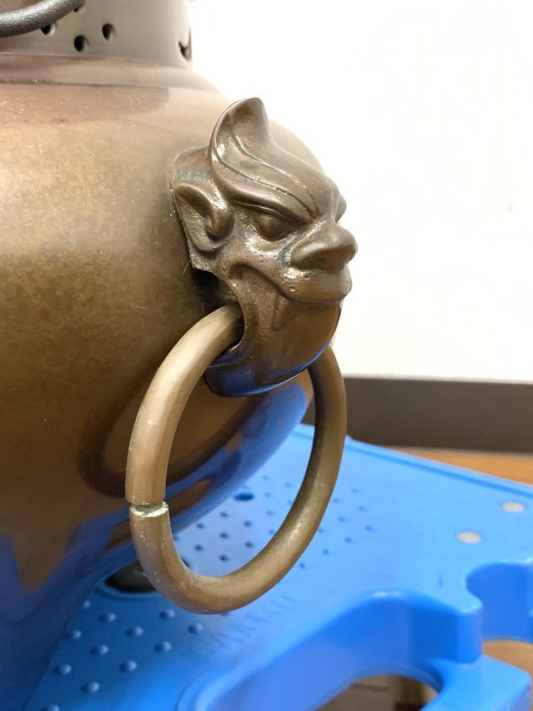 釜師 畠春斎 唐銅 共箱 茶釜 真形釜添 鋳師 金森