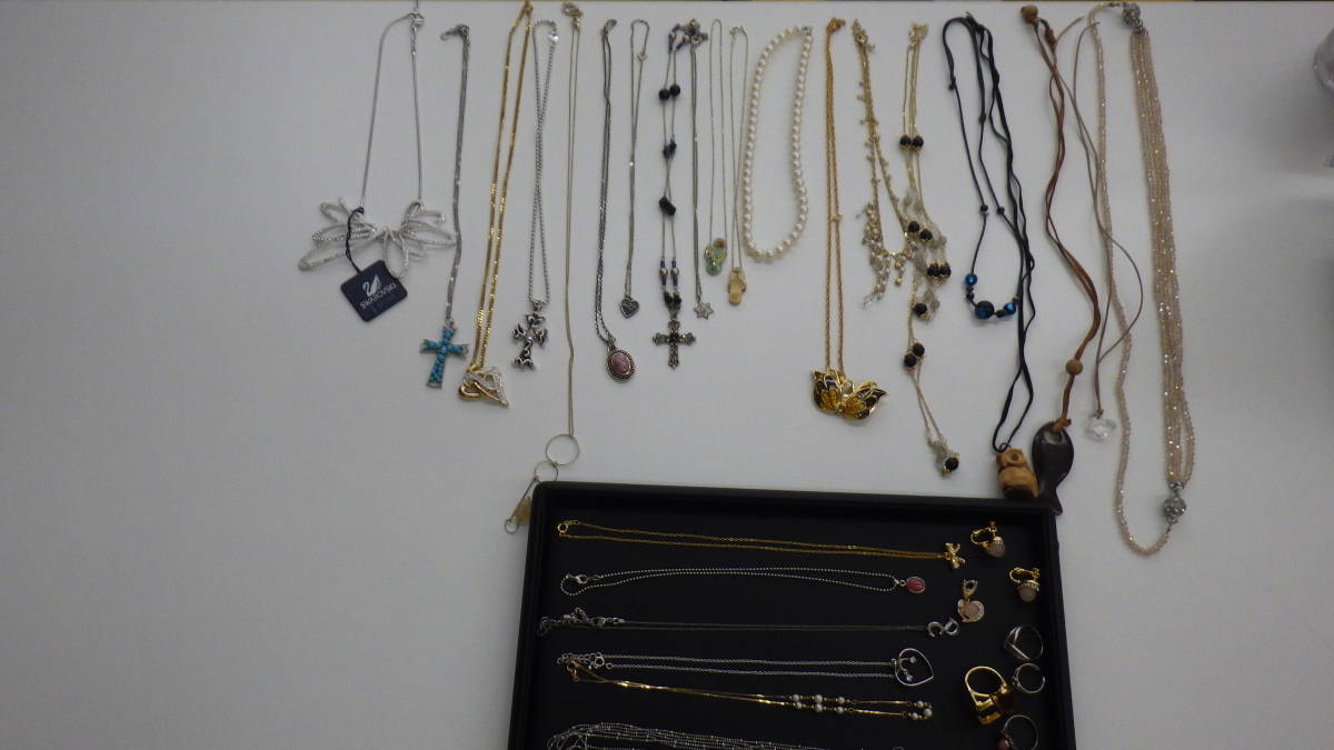 中古・保管品 アクセサリーおまとめ ネックレス・リング・イヤリング 