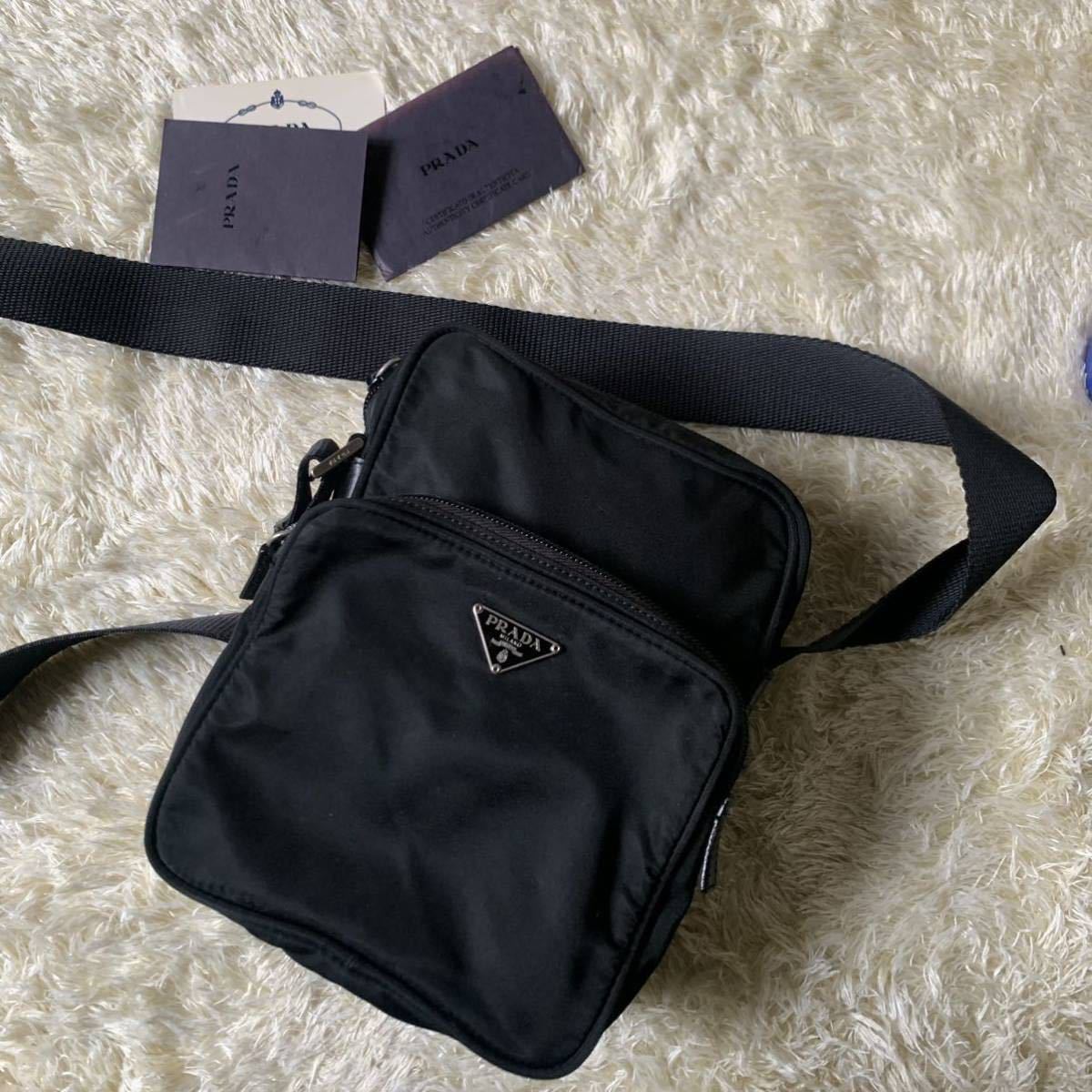 プラダ PRADA ショルダーバッグ カメラバッグ 1円 メンズ ナイロン 
