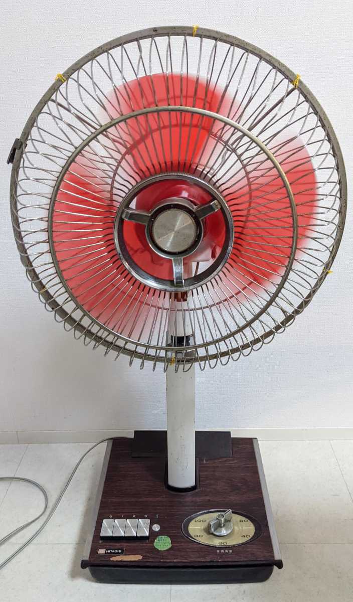日立 レトロ卓上扇風機　赤　ビンテージ ☆ 昭和レトロ 日立 HITACHI 扇風機 ジャンク コレクション