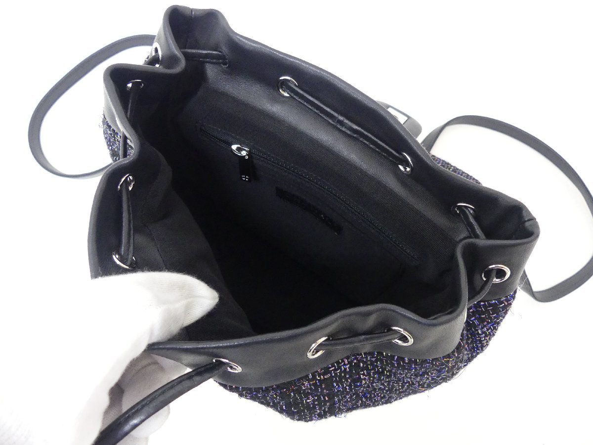 CHANEL ツイードバックパック リュック ネイビーラメ入ツイード CHANEL ツイードバックパック リュック ネイビーラメ入ツイード