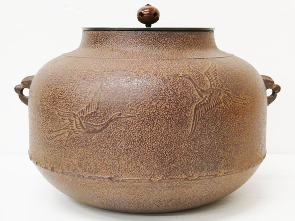 鉄製 茶釜 葉模様付き 政光 鉄製 茶釜 葉模様付き 政光 - メルカリ