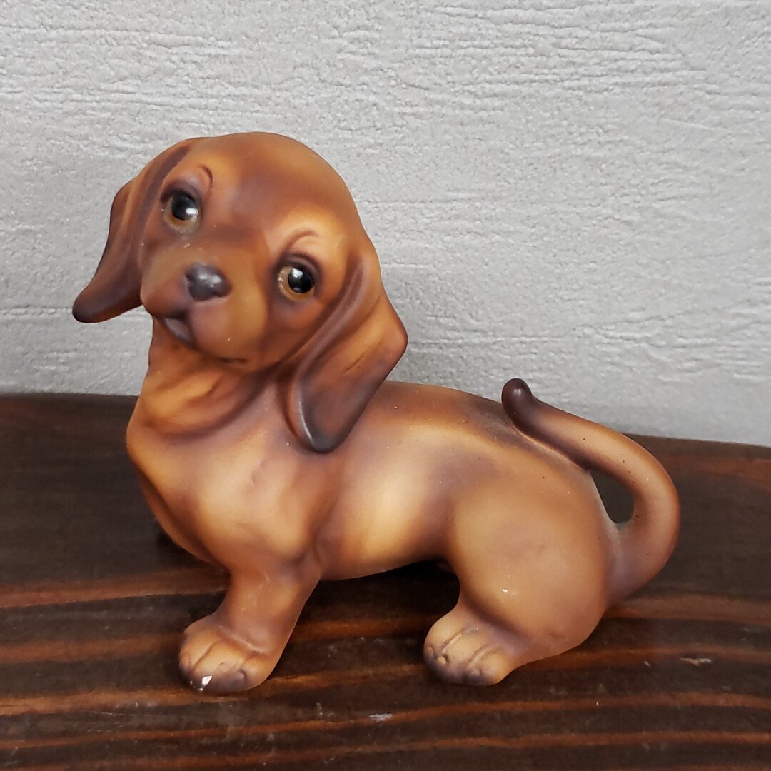 わんちゃんの置物 コリー ダックスフンド インテリア 犬 置物 陶器