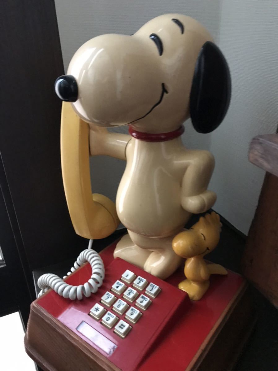 即決☆snoopy ビンテージ トイ フィギア 電話機 レトロ peanuts スヌーピー