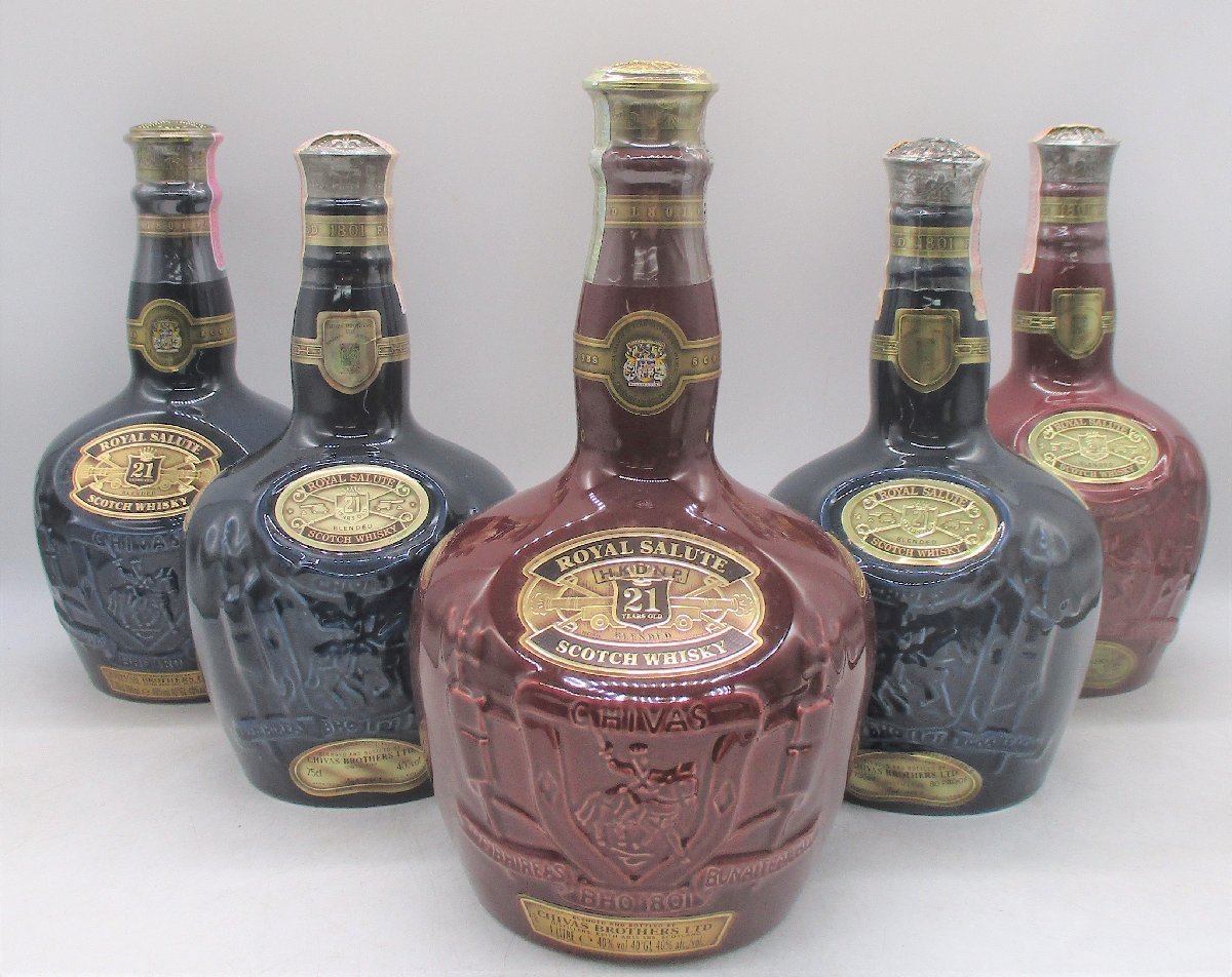 5本セット】ROYAL SALUTE 21年 ロイヤルサルート 21年 等 ウイスキー