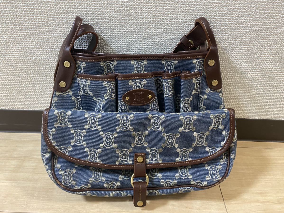 美品】CELINE セリーヌ パリマカダム トリオンフ ショルダー ワン 