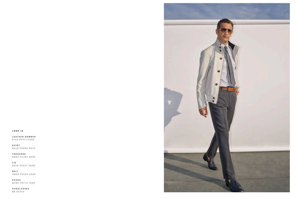 □ 新品 Brioni ブリオーニ 定価3万3000円 永久定番 シルバーグレー